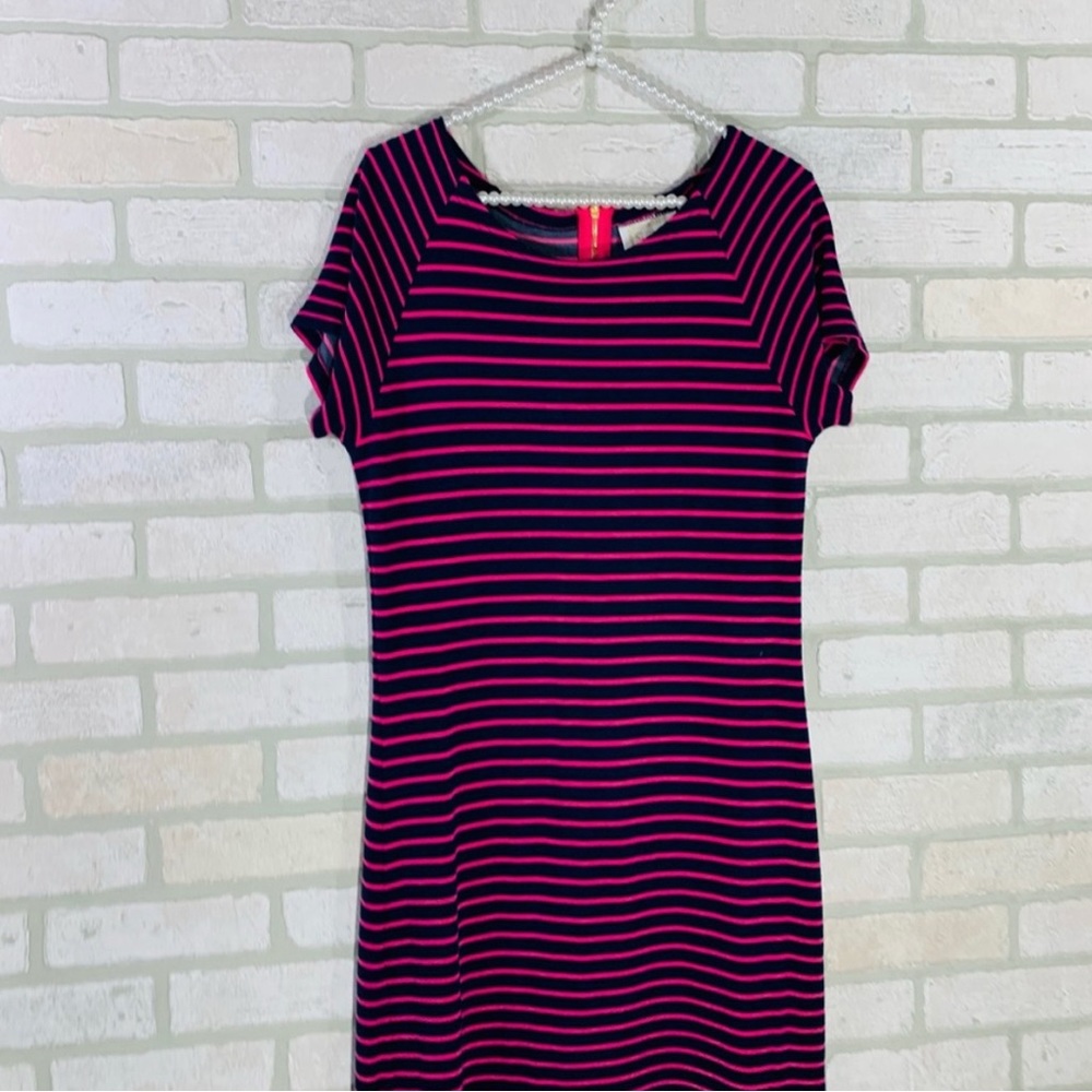Sail to Sable Striped Short Sleeve T Shirt Dress Size M